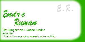 endre ruman business card